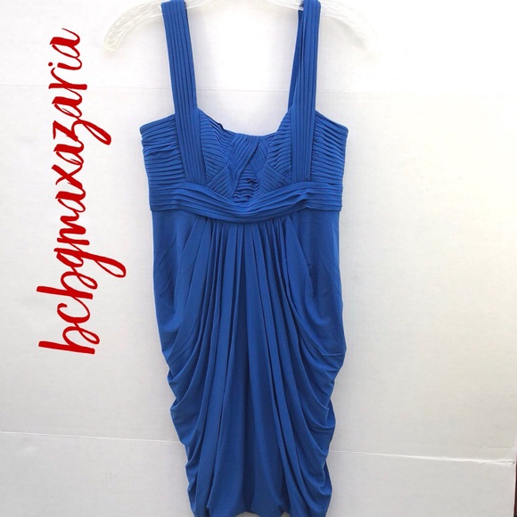 NWT BCBGmaxazaria Womens size XS larkspur Blue bubble hem sleeveless dress - Picture 1 of 8